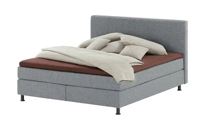 Wohnwert Boxspringbett Dormian Boro Dunkelgrau 140 cm H2