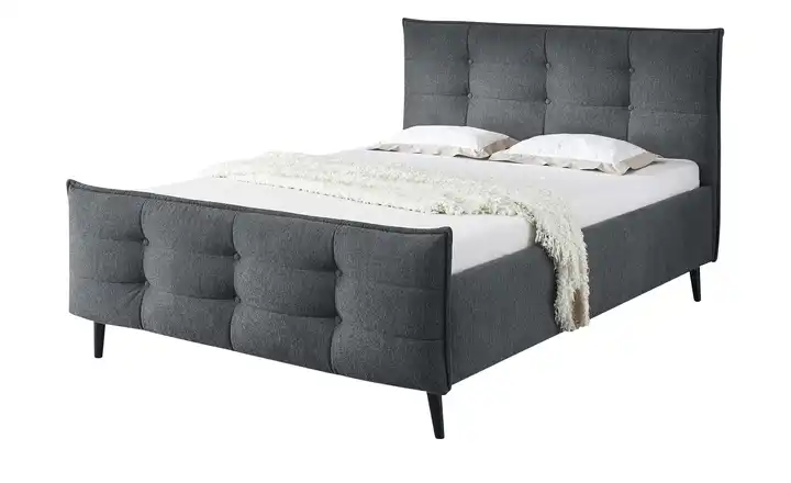 meinBett Polsterbettgestell Mariano B Anthrazit 160 cm