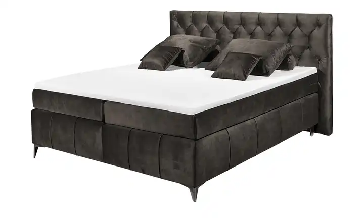 meinBett Boxspringbett Pembroke Moccabraun
