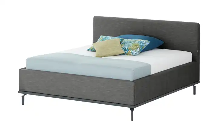 Musterring Polsterbett mit Bettkasten Delphi Variante D Anthrazit 180 cm mit Matratzen H2 & H3