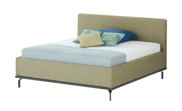 Musterring Polsterbett mit Bettkasten Delphi Variante D Pistaziengrün 160 cm mit Matratzen H2 & H3