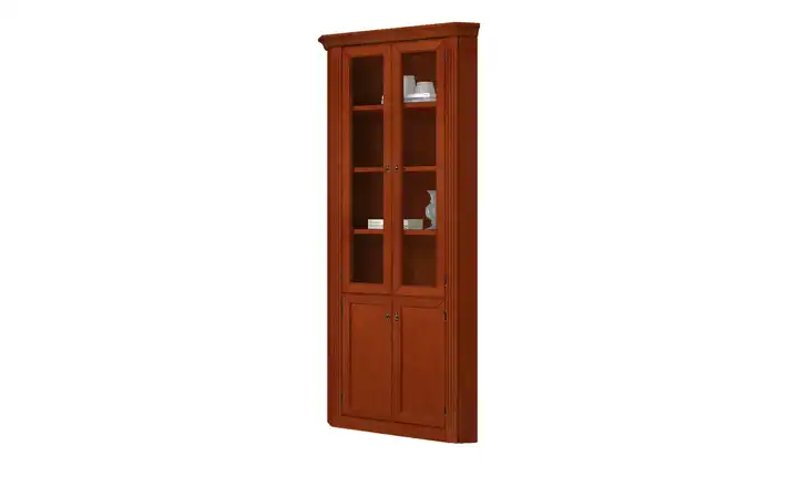 maison bleue Eckvitrine Petit Chalet Cognacbraun
