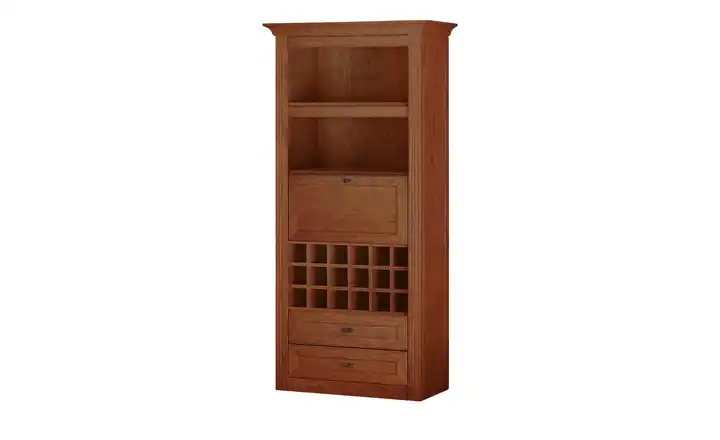 maison bleue Barschrank  mit Weinregal Petit Chalet Cognacbraun