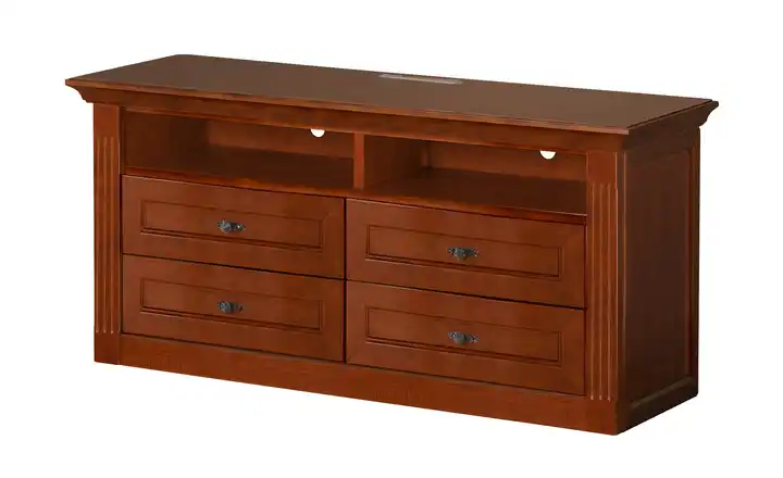 maison bleue TV-Element Petit Chalet Cognacbraun