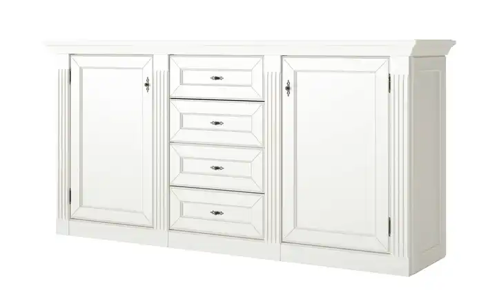 maison bleue Sideboard Petit Chalet Weiß, antik