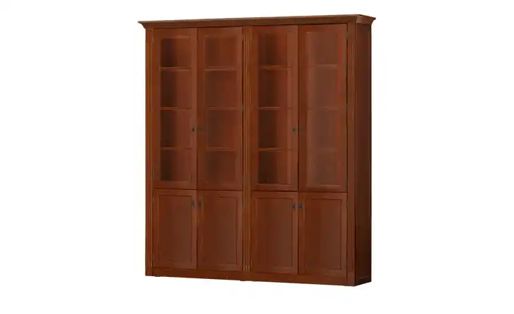 maison bleue Vitrine Petit Chalet Vitrinenkombination Cognacbraun