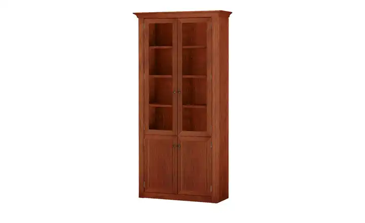 maison bleue Vitrine Petit Chalet Vitrine Cognacbraun