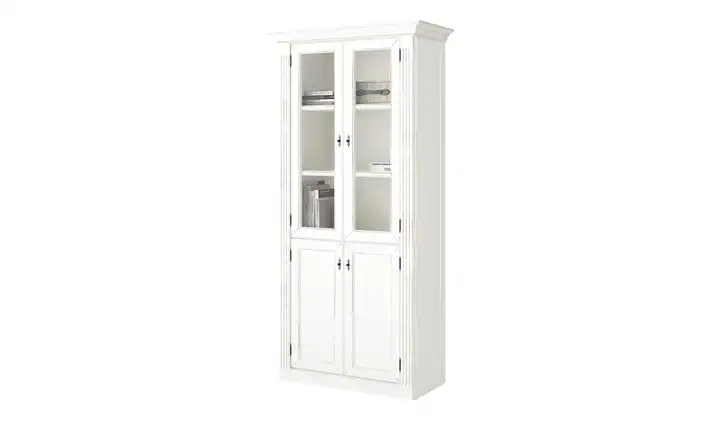 maison bleue Vitrine Petit Chalet mit Holzböden Weiß, antik
