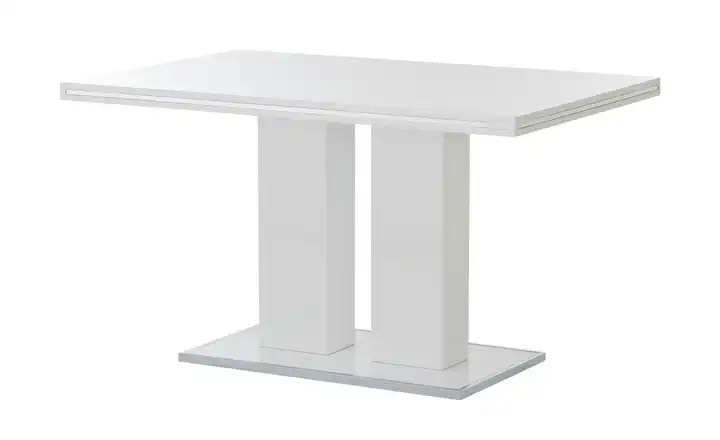 uno Säulentisch in Weißem Hochglanzlack Basti