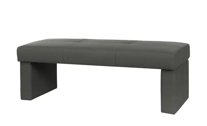 Woodford Kunstleder-Bank Seta Fango 150 cm ohne Rücken