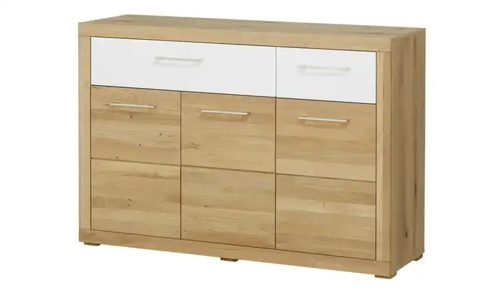 smart Sideboard Oslo Wildeiche (Nachbildung), Wildeiche, Weiß