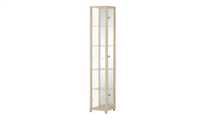 Vitrine Cristal 1 Stück Eiche sägerau (Nachbildung), transparent