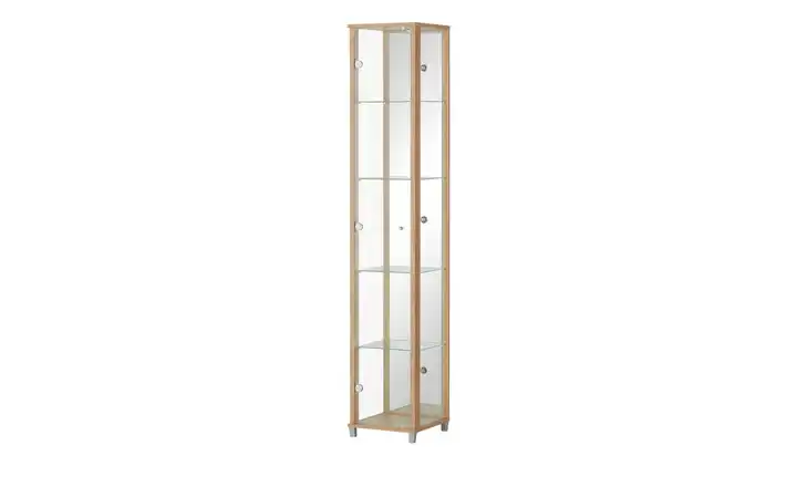 Vitrine Cristal 1 Stück Nussbaum (Nachbildung), transparent