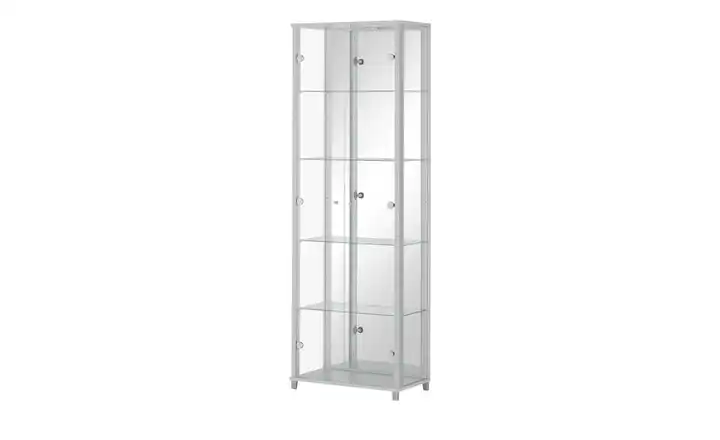 Vitrine Cristal 2 Stück silberfarben, transparent
