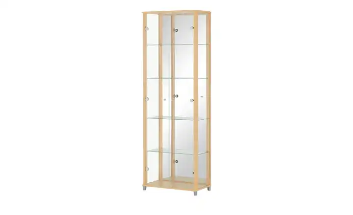 Vitrine Cristal 2 Stück Buche (Nachbildung), transparent