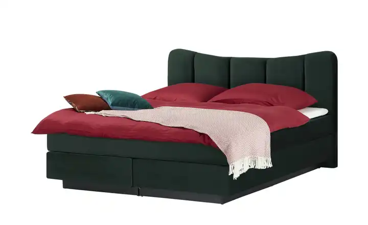 Boxspringbett Dalur Dunkelgrün 200 cm H2 & H3