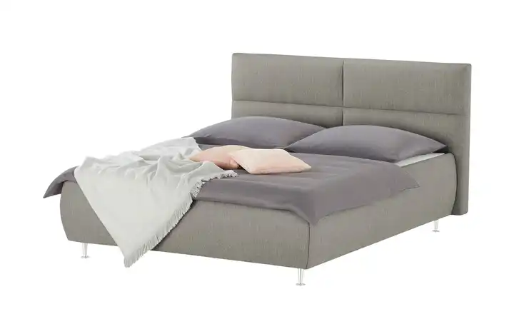 meinBett Polsterbettgestell Fara Dunkelgrau 180 cm