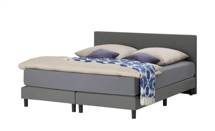 Boxspringbett Cisano Dunkelgrau 140 cm
