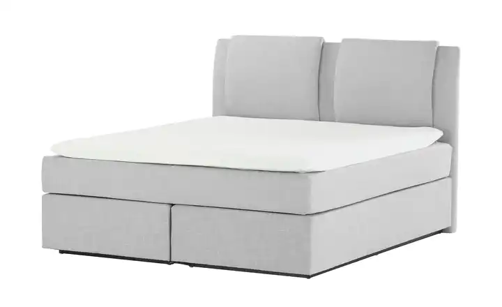 Wohnwert Boxspringbett Dormian Saman Hellgrau 200 cm H3 & H4