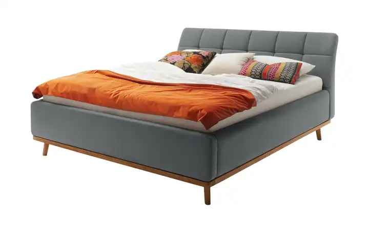 maison bleue Polsterbettgestell mit Bettkasten Merla Anthrazit 160 cm