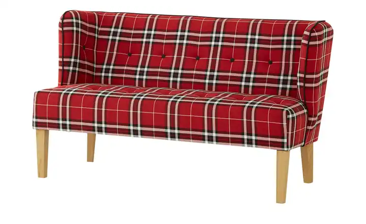 switch Küchensofa Astonia Rot, Schwarz, Weiß Webstoff grob 180 cm