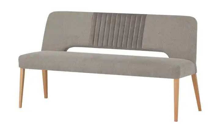 Gray & Jones Polsterbank mit Bezugskombi Ansgar Buche, lackiert Braun