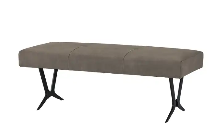 Woodford Polsterbank mit Metallkufe Scadia Braun 130 cm