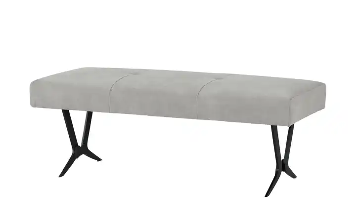 Woodford Polsterbank mit Metallkufe Scadia Hellgrau 130 cm