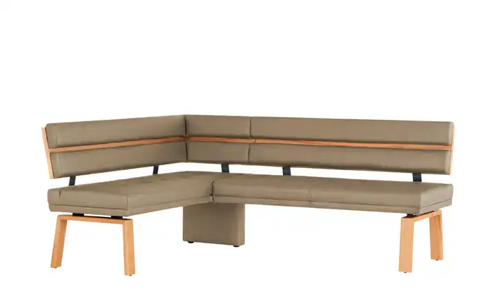 Eckbank  Leder Canto III Hellbraun links