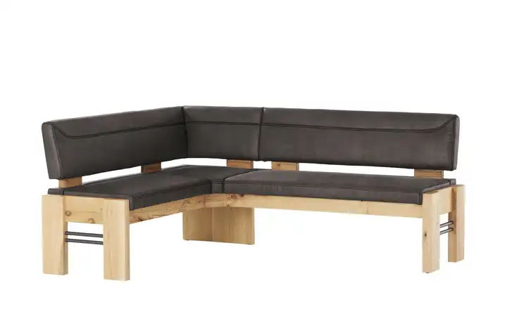 Eckbank  massiv Floyd Dunkelbraun links
