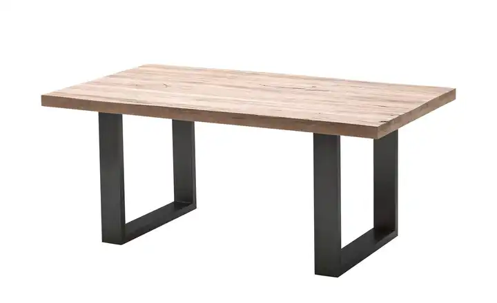 Woodford Kufentisch Lavello Eiche gekälkt Anthrazit, lackiert 220 cm