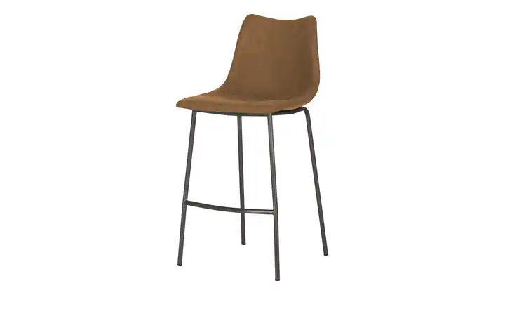 Tresenhocker MyToby Braun 4-Fußgestell Schwarz