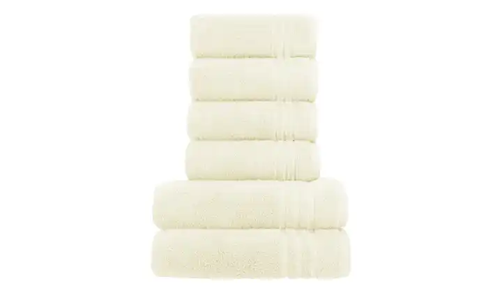  Handtuch-Set Creme, 6-teilig  Soft Cotton