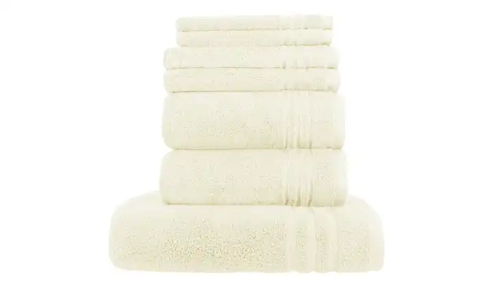  Handtuch-Set Creme, 7-teilig  Soft Cotton