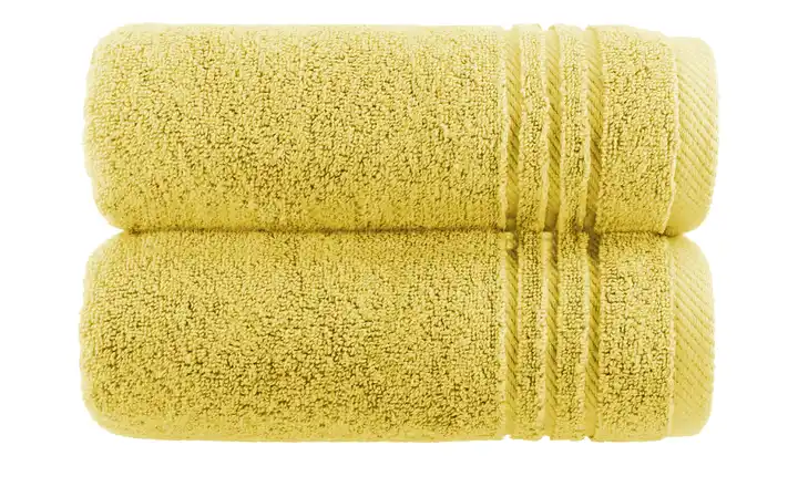  Handtuch (50 x 100cm), 2er-Set Gelb  Soft Cotton