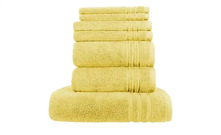  Handtuch-Set Gelb, 7-teilig  Soft Cotton