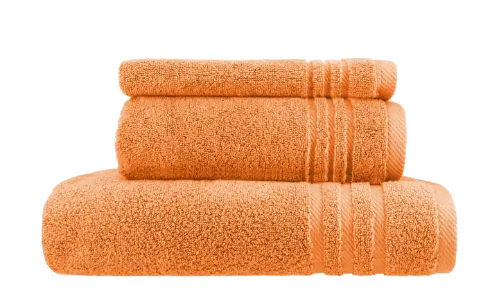  Handtuch-Set Orange, 3-teilig  Soft Cotton