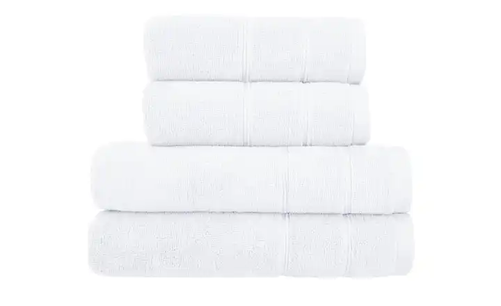  Handtuch-Set Weiß, 4-teilig   Lifestyle