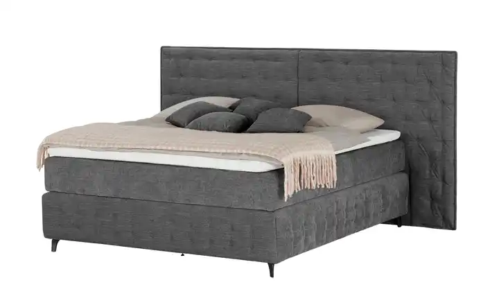 Kings and Queens Boxspringbett Fjell Dunkelgrau 200 cm