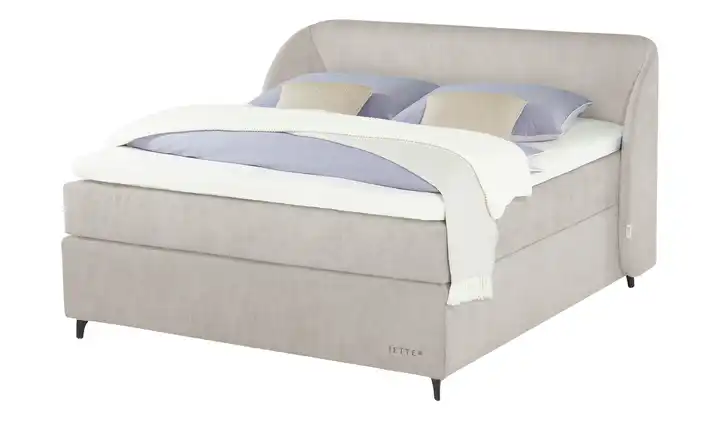 Jette Home Boxspringbett Jette Embrace Beige 200 cm H3 & H5 Kaltschaumkern