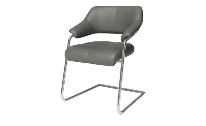 JOOP! Leder-Schwingstuhl Loft Grau