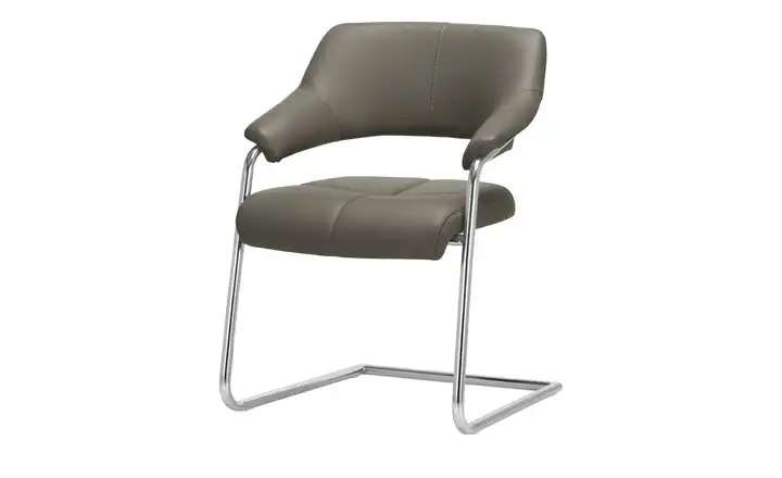 JOOP! Leder-Schwingstuhl Loft Dunkelgrau