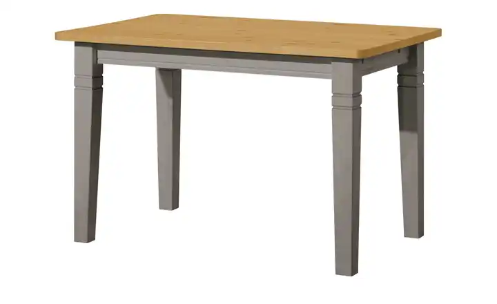 maison bleue Esstisch massiv Florian Hellbraun, Grau 140 cm