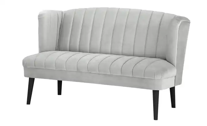 switch Küchensofa Rina Samt Hellgrau 156 cm