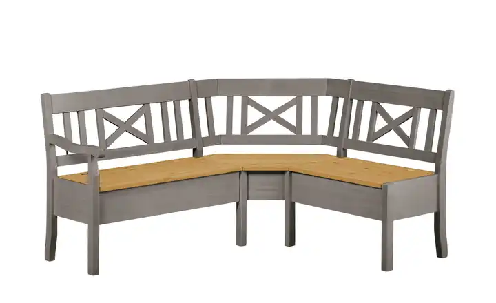maison bleue Truheneckbank  massiv Florian Grau, Hellbraun ca. 214 x 148 cm