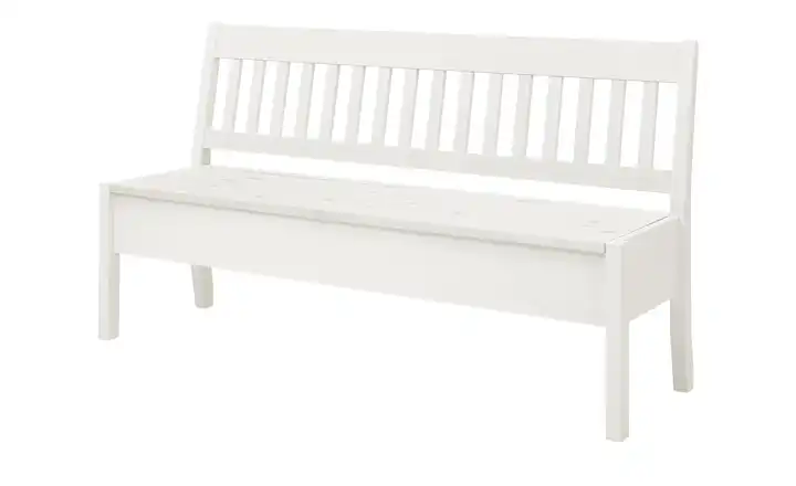 maison bleue Sitzbank mit Stauraum  massiv Bendix Weiß 169,1 cm ohne