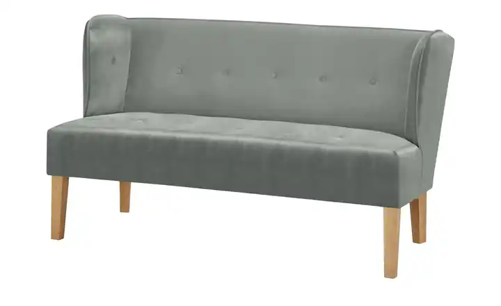 switch Küchensofa Astonia Hellgrau Samt, pflegeleicht 160 cm