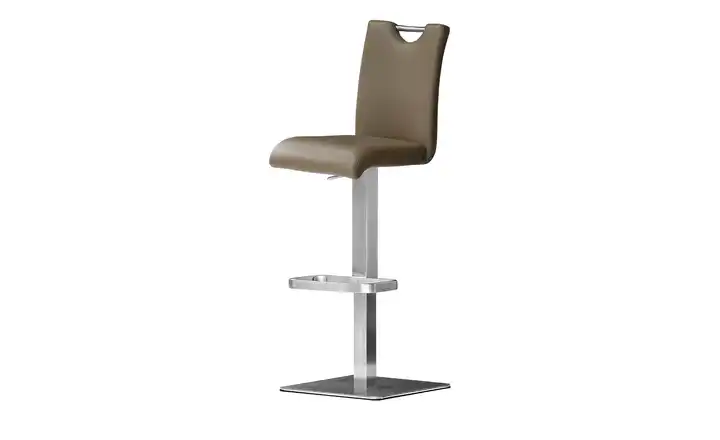 Barhocker Gulia Cappuccino Gestell eckig Kunstleder