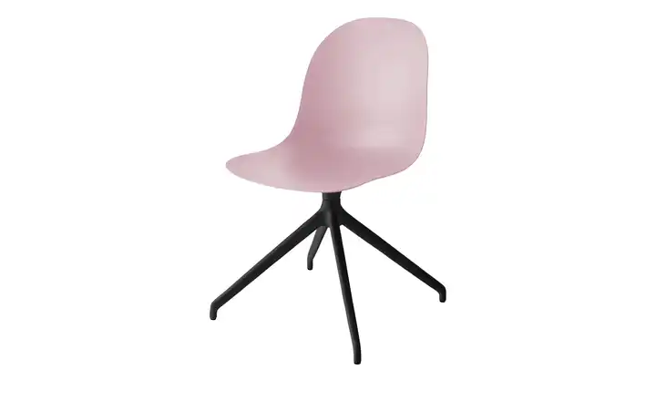 Connubia Schalenstuhl Academy Altrosa Schwarz, matt 360 Grad drehbar