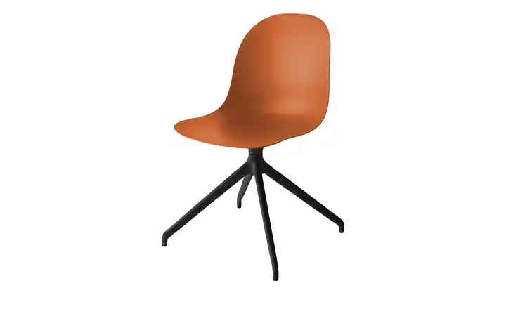 Connubia Schalenstuhl Academy Orange Schwarz, matt 360 Grad drehbar